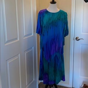 Silk blouse and skirt